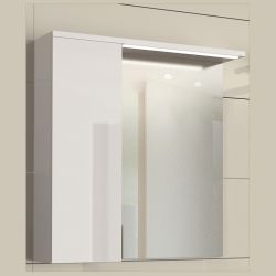 Горен шкаф с огледало за баня и осветление Stella
