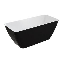 PARMA 160 Free-Standing Bathtub Black/White