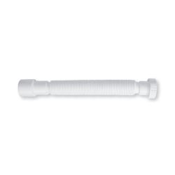 Corrugated Flexible Trap, plastic nut 32/40, White