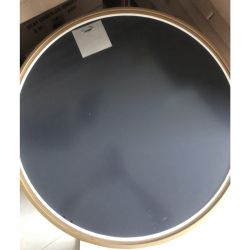 VALO Gold Round Mirror with Gold Frame