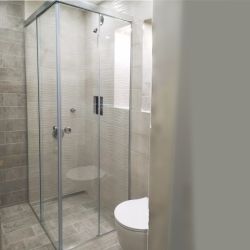 LuxSlide Glass Shower Enclosure Double Sliding Doors