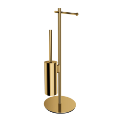MODERN PROJECT GOLD Free-standing Toilet Roll and Brush Holder