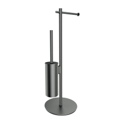 MODERN PROJECT GRAPHITE Free-standing Toilet Roll and Brush Holder