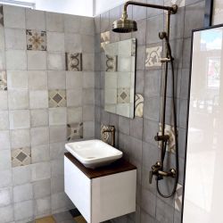 ART DECO ∅155 ANTIQUE BRONZE Shower System