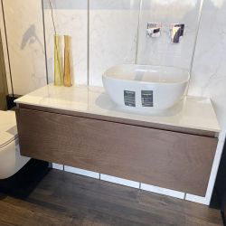 IMPERA Designer Bathroom Cabinet with Marble Countertop