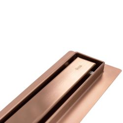 Neo Slim Brushed Copper PRO Linear Shower Floor Drain