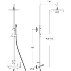 Y ∅250 COPPER Shower System